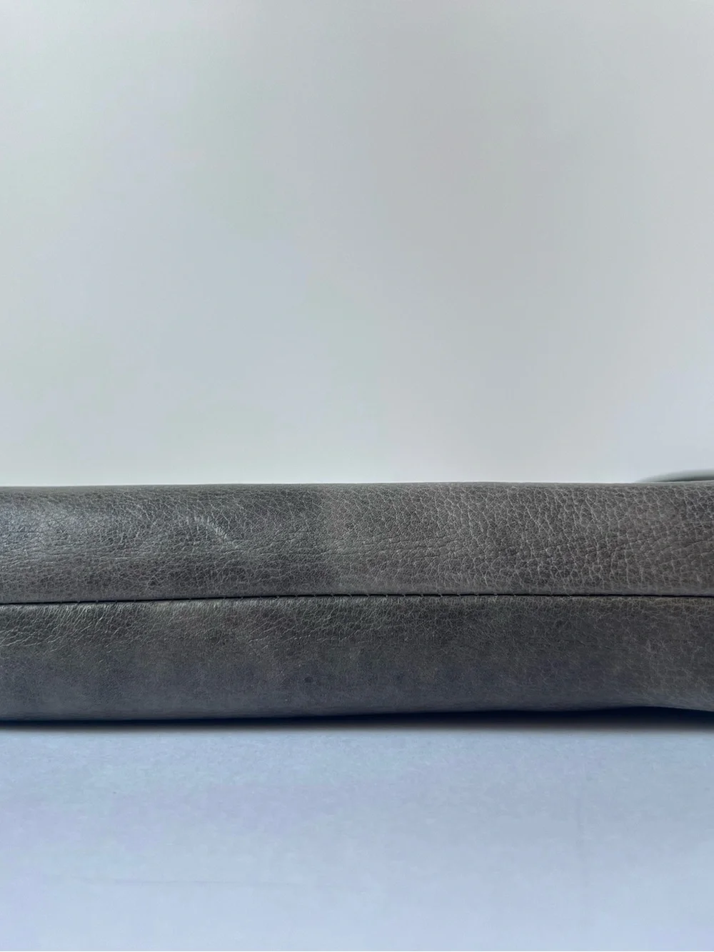 R.P.S. Rock Paper Scissors Genuine Leather Distressed Crossbody Bag in Gray